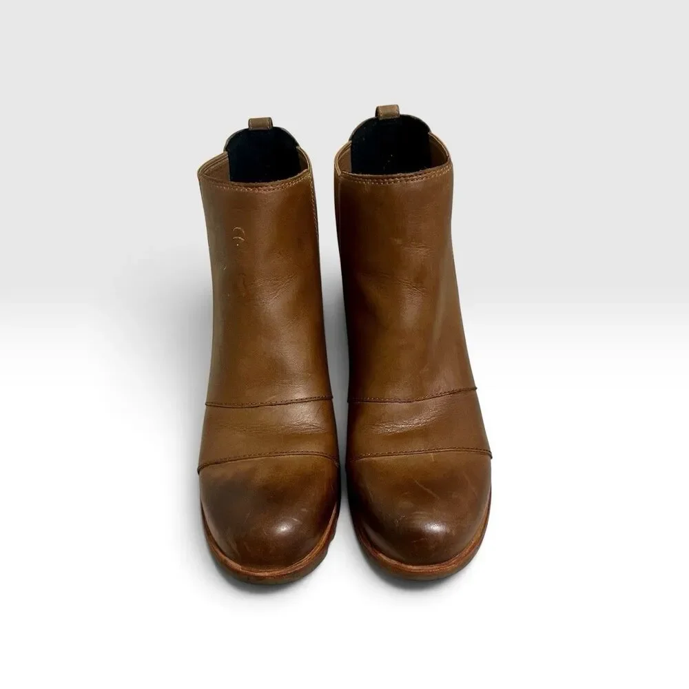 Sorel Joan Arctic Wedge Chelsea Boots Women’s 9.5 Brown Leather NL2334-286